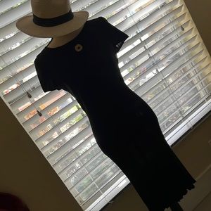 Chanel black knit dress. Very Light summer dress with cap sleeve.